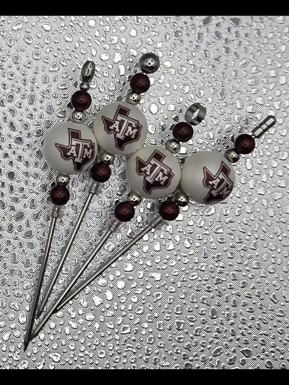 Texas A&M Decorative Cocktail Picks - Set of 4